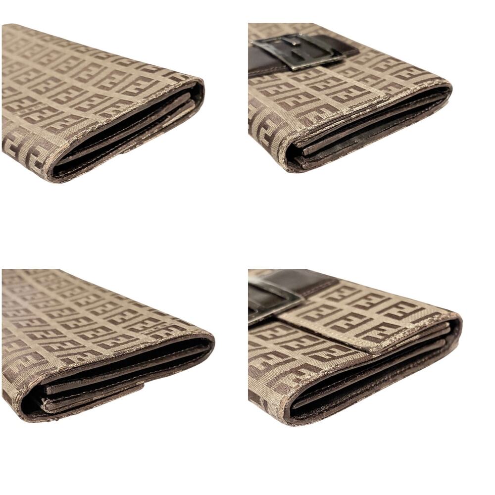 Fendi Zucca Canvas Leather Bifold Wallet | Brown FF Monogram - Picture 10 of 11